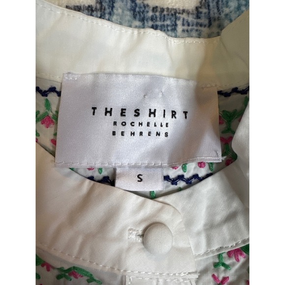 The Shirt Rochelle Behrens Embroidered Saylor Blouse Top Tuckernuck Small - Picture 2 of 11